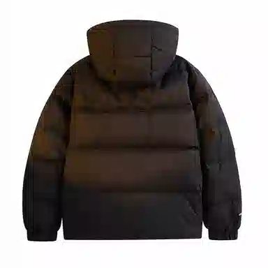 鸭鸭 新年战袍简约加厚保暖休闲宽松套头无性别连帽暗黑羽绒服 男女同款