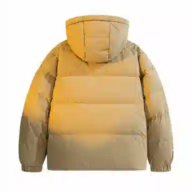 鸭鸭 新年战袍简约加厚保暖休闲宽松套头无性别连帽暗黑羽绒服 男女同款