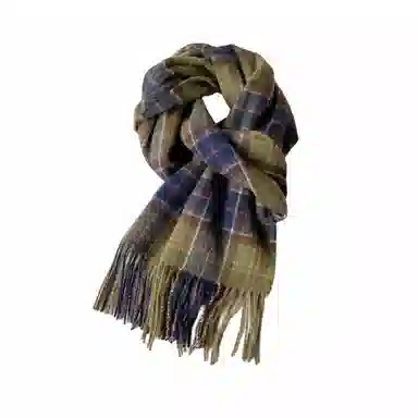 心水好物 韩系秋冬拼色格子保暖防寒百搭 绒线围巾 男女同款情侣款