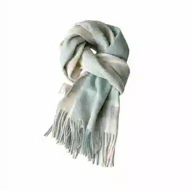 心水好物 韩系秋冬拼色格子保暖防寒百搭 绒线围巾 男女同款情侣款