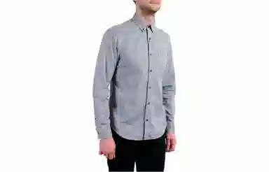 Burberry Houndstooth Shirt Light Blue