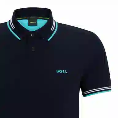 HUGO BOSS Stretch-Cotton Slim-Fit Polo Shirt With Branding LogoPolo