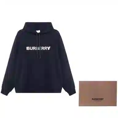 Burberry Logo Hoodie Black