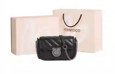 妙迪 小众高级质感时尚 牛皮 腋下包链条包单肩包斜挎包 女款 米白色