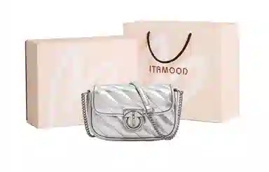 妙迪 小众高级质感时尚 牛皮 腋下包链条包单肩包斜挎包 女款 米白色