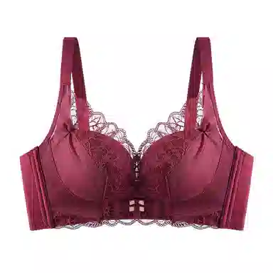 欧迪芬 舒适聚拢上托纯欲蕾丝全包软支撑侧收防外扩无钢圈文胸 女款