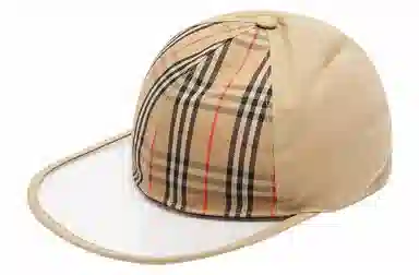 Burberry Check Baseball Cap Yellow