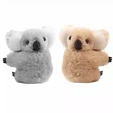 零界 呆萌考拉 立体毛绒趣味卡通 可夹书包 刘海夹子 创意时尚百搭边夹 布艺 发夹 女款