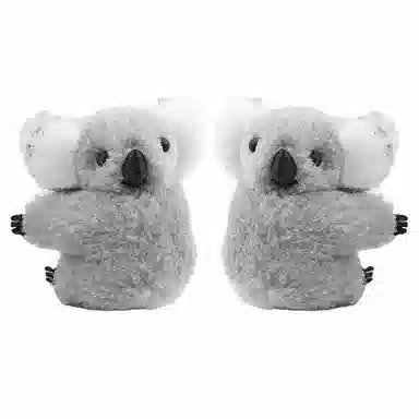 零界 呆萌考拉 立体毛绒趣味卡通 可夹书包 刘海夹子 创意时尚百搭边夹 布艺 发夹 女款