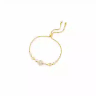 饰伴 雅韵碧波新中式国潮轻奢 设计简约 小众精致 花朵 甜美风 日常百搭 合金 手链 男女同款情侣款