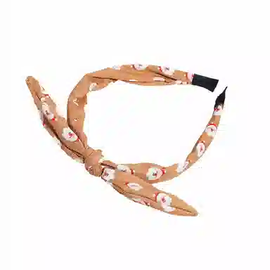 彤彤兔 蝴蝶结雪花印花布艺 布料 发箍 女款