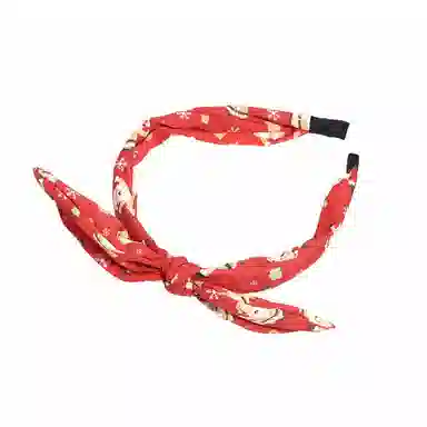 彤彤兔 蝴蝶结雪花印花布艺 布料 发箍 女款