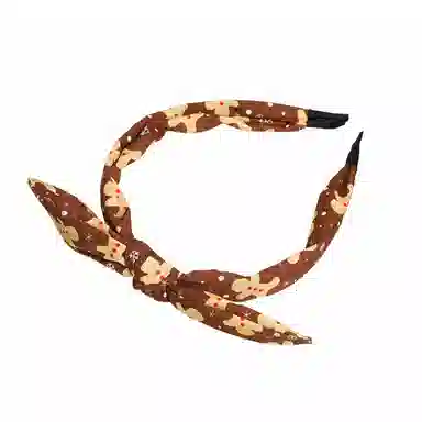 彤彤兔 蝴蝶结雪花印花布艺 布料 发箍 女款