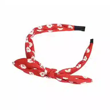 彤彤兔 蝴蝶结雪花印花布艺 布料 发箍 女款