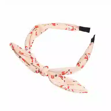 彤彤兔 蝴蝶结雪花印花布艺 布料 发箍 女款