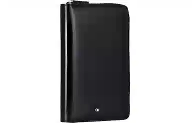 Montblanc Leather Zip Wallet Black