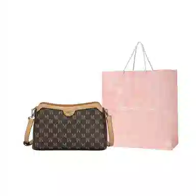 稻草人 复古印花设计 聚氯乙烯 撞色包单肩包斜挎包 常规 女款 深棕色/卡其/深啡棕/深咖棕