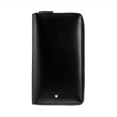 Montblanc Leather Zip Wallet Black