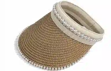 优幽兰 小众设计感休闲简约 户外旅行大帽檐显脸小法式浪漫 点缀气质淑 纤维素材料 防晒帽 女款