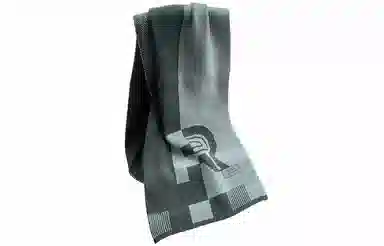 优幽兰 韩版显脸小 字母 仿羊绒护脖子防风防寒高级感穿搭大牌 绒线围巾 男款 #礼盒装