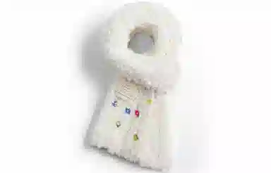 优幽兰 针织加厚护脖子防风保暖东北高级感 绒线围巾 女款