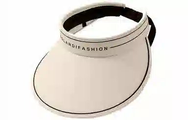 优幽兰 韩版大帽檐显脸小空顶帽夏季遮脸防紫外线出游太阳帽透气舒适遮阳帽拍照打卡小众设计感字母 棉 防晒帽 女款