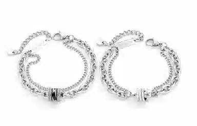 ENFANTIN Double Layer Lightning Cuban Chain Bracelet