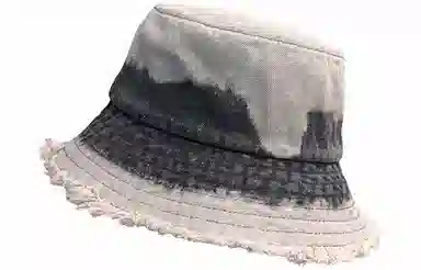 优幽兰 时尚百搭渐变遮阳帽日系复古做旧毛边渔夫帽户外防紫外线太阳帽小众设计感 棉涤 防晒帽 女款