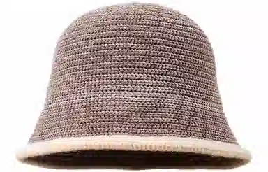 优幽兰 韩版显脸小 设计感拼色毛边防风防寒针织 韩系高级感 渔夫帽 女款