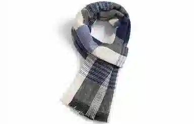 优幽兰 秋冬季格纹设计感潮流百搭休闲时尚针织加厚保暖脖套防风防寒骑行护脖子高级感 绒线围巾 男女同款情侣款