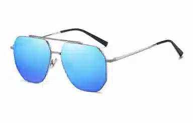 优幽兰 潮流双梁小众设计感显脸小大框墨镜痞帅开车驾驶钓鱼防紫外线偏光 金属 飞行员式 太阳眼镜 男女同款情侣款