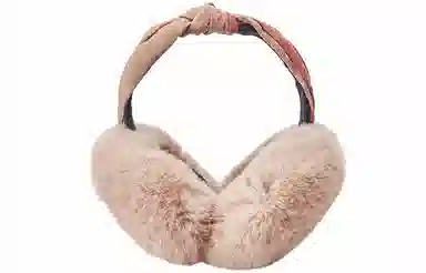 优幽兰 毛绒可爱保暖防风防寒可折叠耳捂户外骑行头戴式耳套睡觉隔音 耳罩 女款