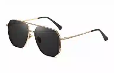 优幽兰 潮流双梁小众设计感显脸小大框墨镜痞帅开车驾驶钓鱼防紫外线偏光 金属 飞行员式 太阳眼镜 男女同款情侣款