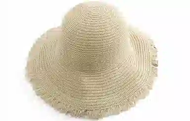 优幽兰 潮流草帽海边沙滩遮阳法式慵懒风防紫外线户外旅行推荐 聚酯纤维 防晒帽 女款