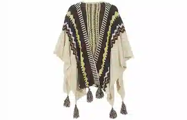 优幽兰 复古民族风仿羊绒旅游加厚保暖秋冬外搭两用御寒 披肩 女款