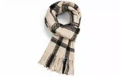 优幽兰 学生百搭简约两用多用途披肩护脖子潮防风防寒保暖休闲小众高级感 绒线围巾 男女同款情侣款