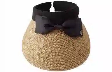 优幽兰 小众大帽檐显脸小户外防紫外线气质优雅旅行穿搭 草编 防晒帽 女款