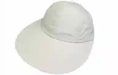 优幽兰 加大帽檐显脸小遮阳帽韩版字母刺绣纯色防紫外线太阳帽户外运动透气空顶帽可扎马尾 聚酯纤维 防晒帽 女款