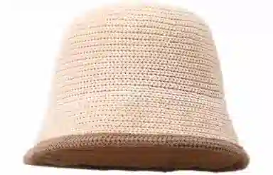 优幽兰 韩版显脸小 设计感拼色毛边防风防寒针织 韩系高级感 渔夫帽 女款