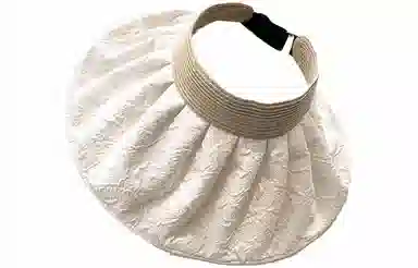 优幽兰 帽檐防紫外线法式慵懒风温柔甜美小清新户外双面可戴 聚酯纤维 防晒帽 女款