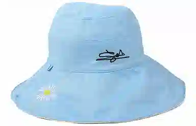 优幽兰 大帽檐户外防紫外线大头围显脸小韩版双面潮流小雏菊温柔甜美穿搭 粘纤 防晒帽 女款