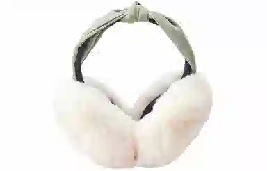 优幽兰 毛绒可爱保暖防风防寒可折叠耳捂户外骑行头戴式耳套睡觉隔音 耳罩 女款