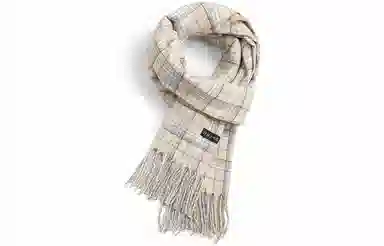 优幽兰 学生秋冬季设计感格子撞色围脖百搭休闲时尚防风防寒仿羊绒加厚保暖护脖子清新甜美 绒线围巾 男女同款情侣款