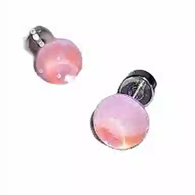 余笙情 闪耀华子 气质简约小众设计高级感 光面立体璀璨爆闪锆石彩色多巴胺日常百搭小巧耳饰 小众百搭 合金 耳钉 男女同款情侣款