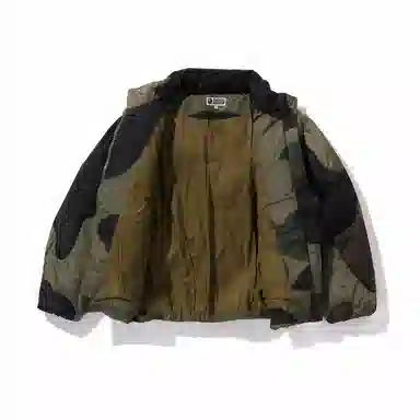 A BATHING APE FW24 Camo Detachable Hood Down Jacket