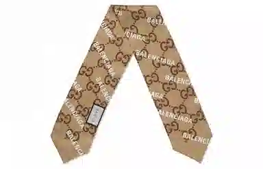 Gucci The Hacker Project Maxi GG Silk Bow Brown