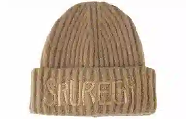 优幽兰 韩版纯色高级感字母刺绣针织时尚潮流显脸小冷秋冬季百搭加厚保暖护耳堆堆美式嘻哈 腈纶 绒线帽 女款