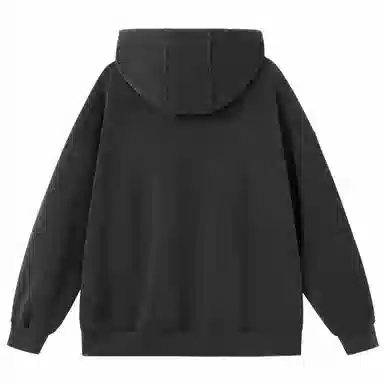 大卫贝肯 美式复古简约百搭休闲宽松套头连帽卫衣 男女同款 黑色