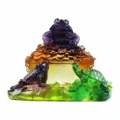 媚之吻 集雅轩宋韶光大师 吉祥物生肖属猴 财源广进 琉璃 摆件 男女同款情侣款