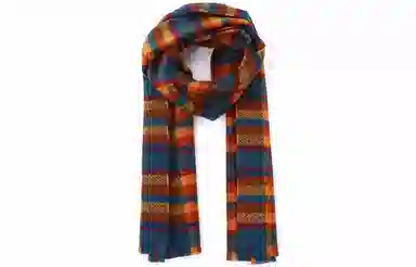 优幽兰 彩虹 加厚 护脖子 防风防寒保暖 小众 绒线围巾 女款